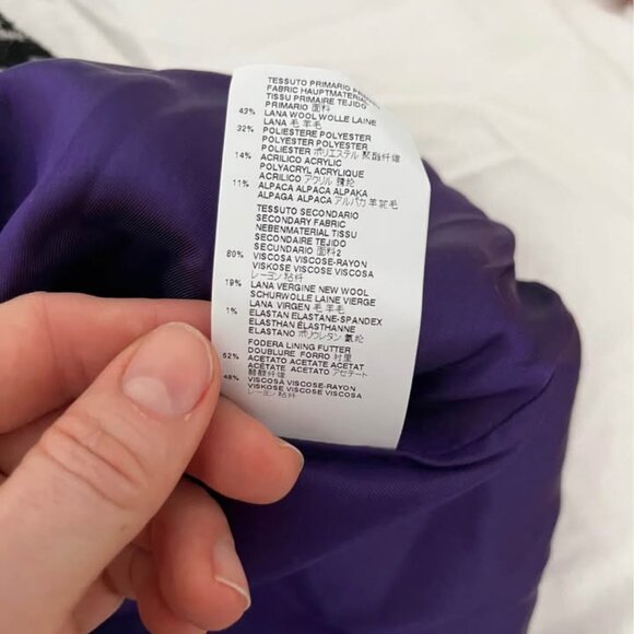 Beautiful Just Cavalli black and white wool skirt, size 38 - Picture 2 of 7